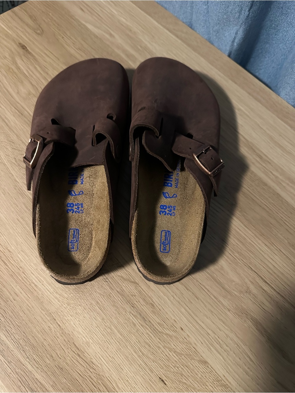 Birkenstock Boston Habana Oiled Leather Clogs EU 38 US 7 Regular Fit New Box - Picture 3 of 7